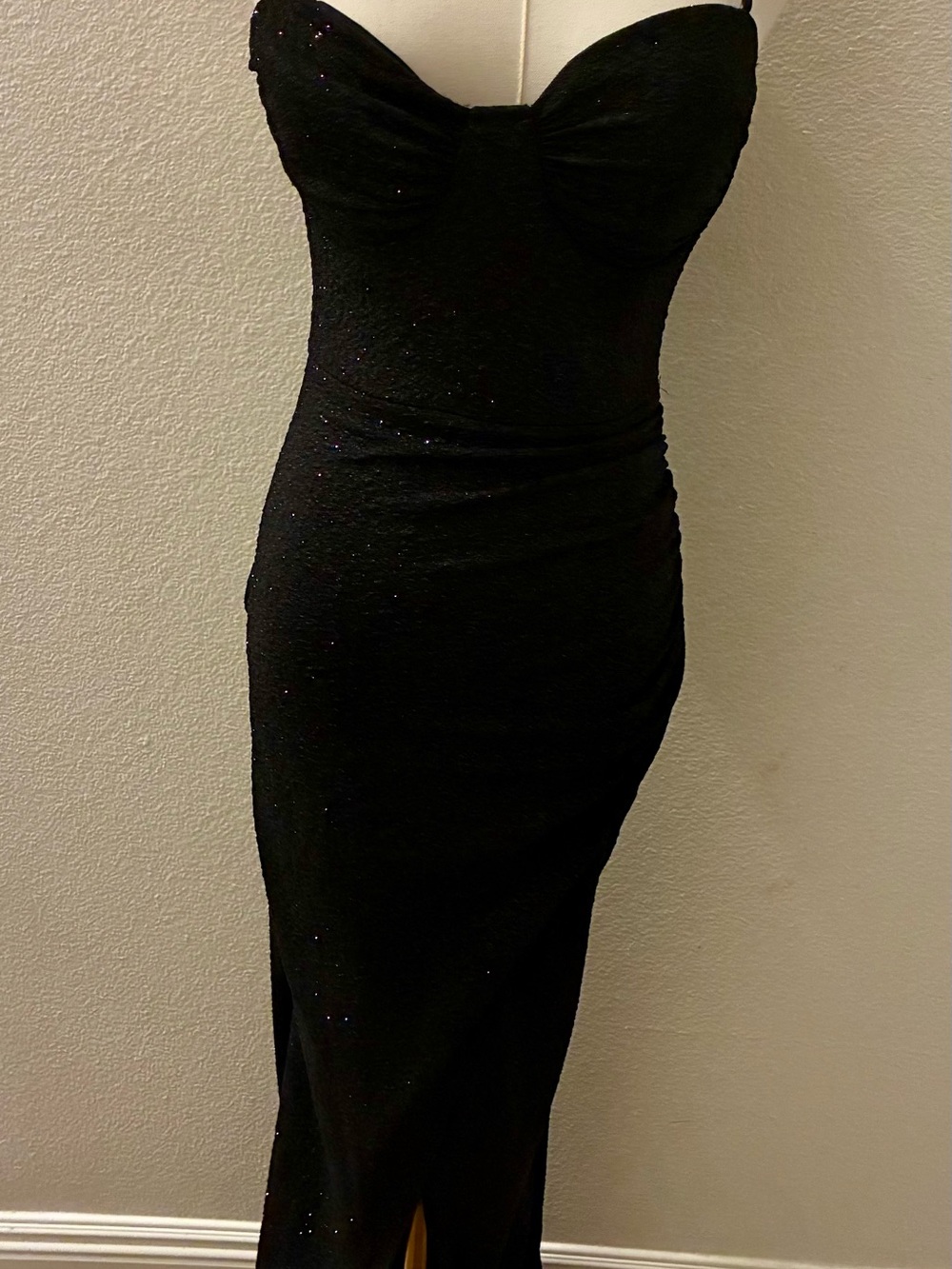 Windsor Black Maxi Dress with Subtle Sparkle